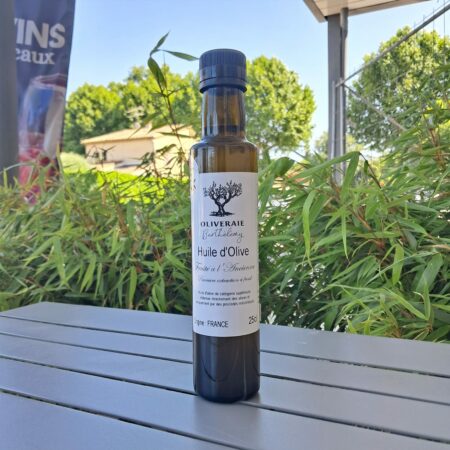 Huile d’olive fruité à l’ancienne en bouteille 25 cl – Production artisanale cévenole de l’Oliveraie Barthélémy